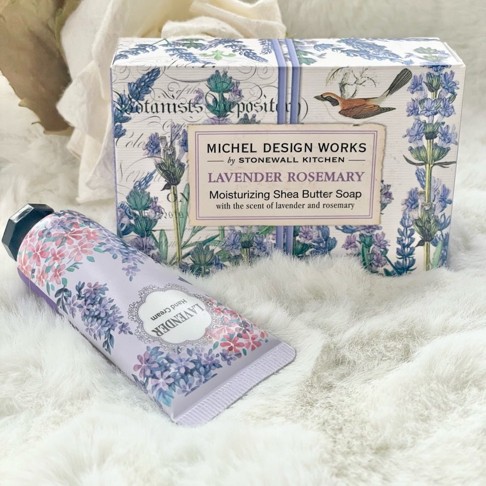 New with tags Lavender Rosemary Soap with Moisturizing Shea Butter & Lotion Set